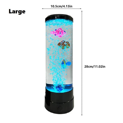 Vivolux | Simulated Led Colorful Large Bubble Fish Light Aquarium Tank Usb Night Light for Home Desk Bedroom Living Room