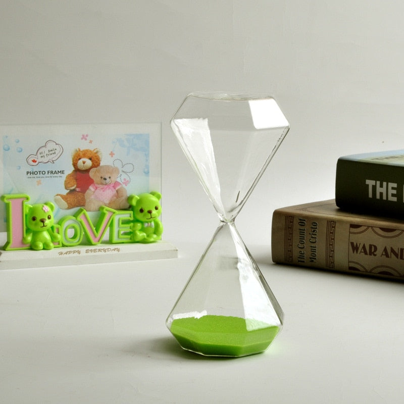 Vivolux | 5–60 Minuten Diamantsanduhr, Sanduhr, Sanduhr, Kindergeschenk, Sanduhr, Heimdekoration, erhältlich in mehreren Farboptionen