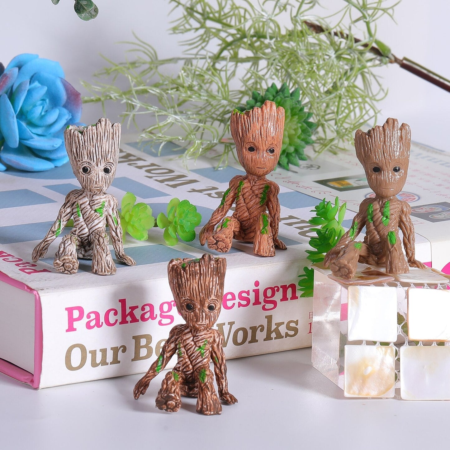 Vivolux | Cartoon Groot Miniaturfigur: Verspielte Bürodekoration