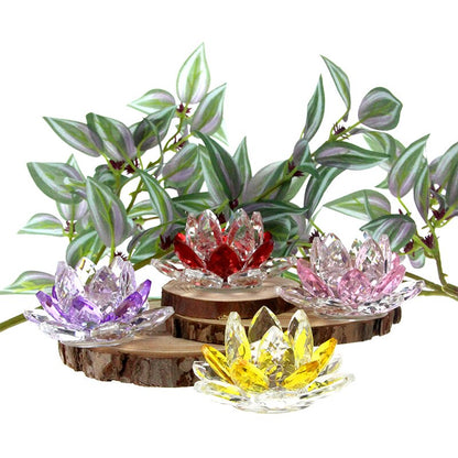 Vivolux | Kristall Lotus Blume Handwerk Glas Briefbeschwerer Hause Dekoration Ornamente Figuren Hause Hochzeit Party Decor Geschenke Souvenir