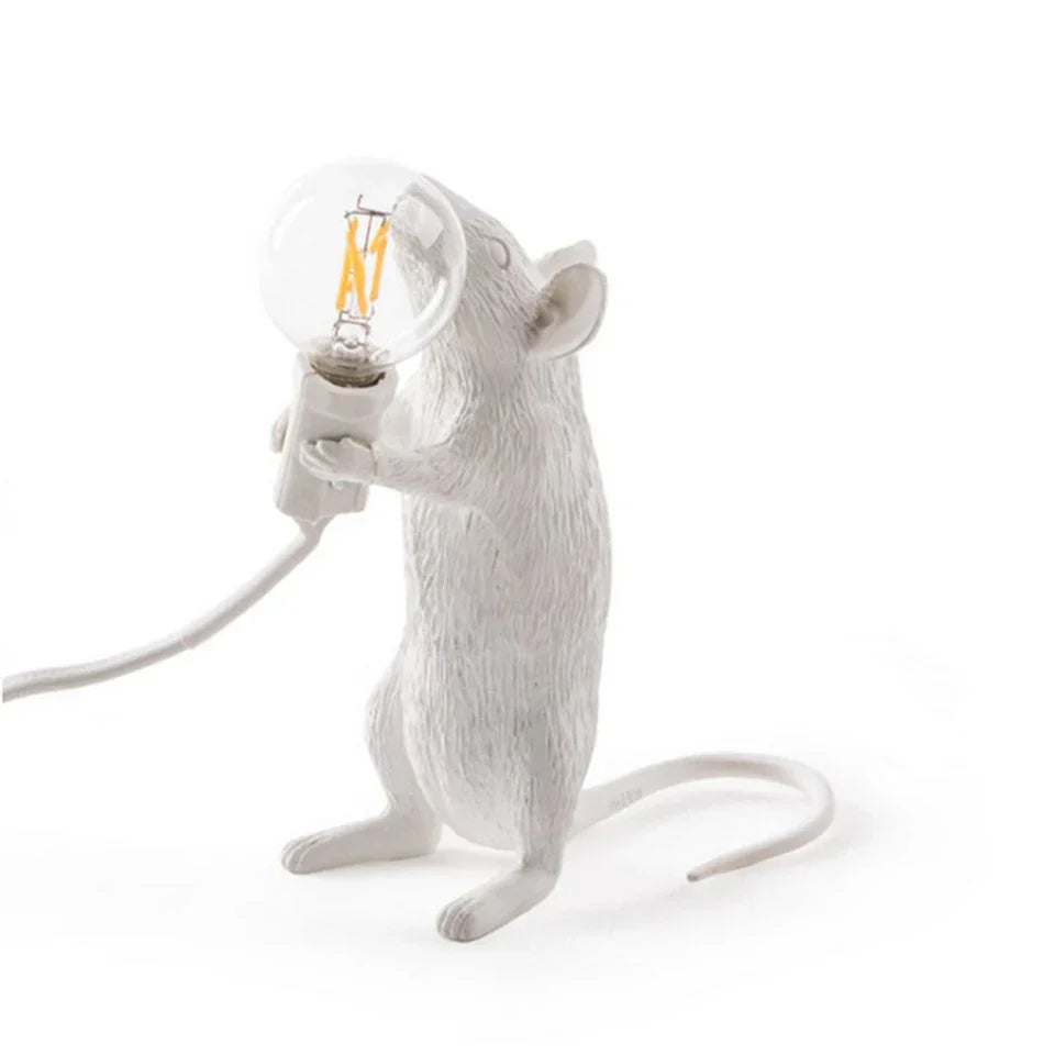 Vivolux | Moderne LED Tier Tischlampen: Harz Ratte, Katze und Eichhörnchen Nachtlichter