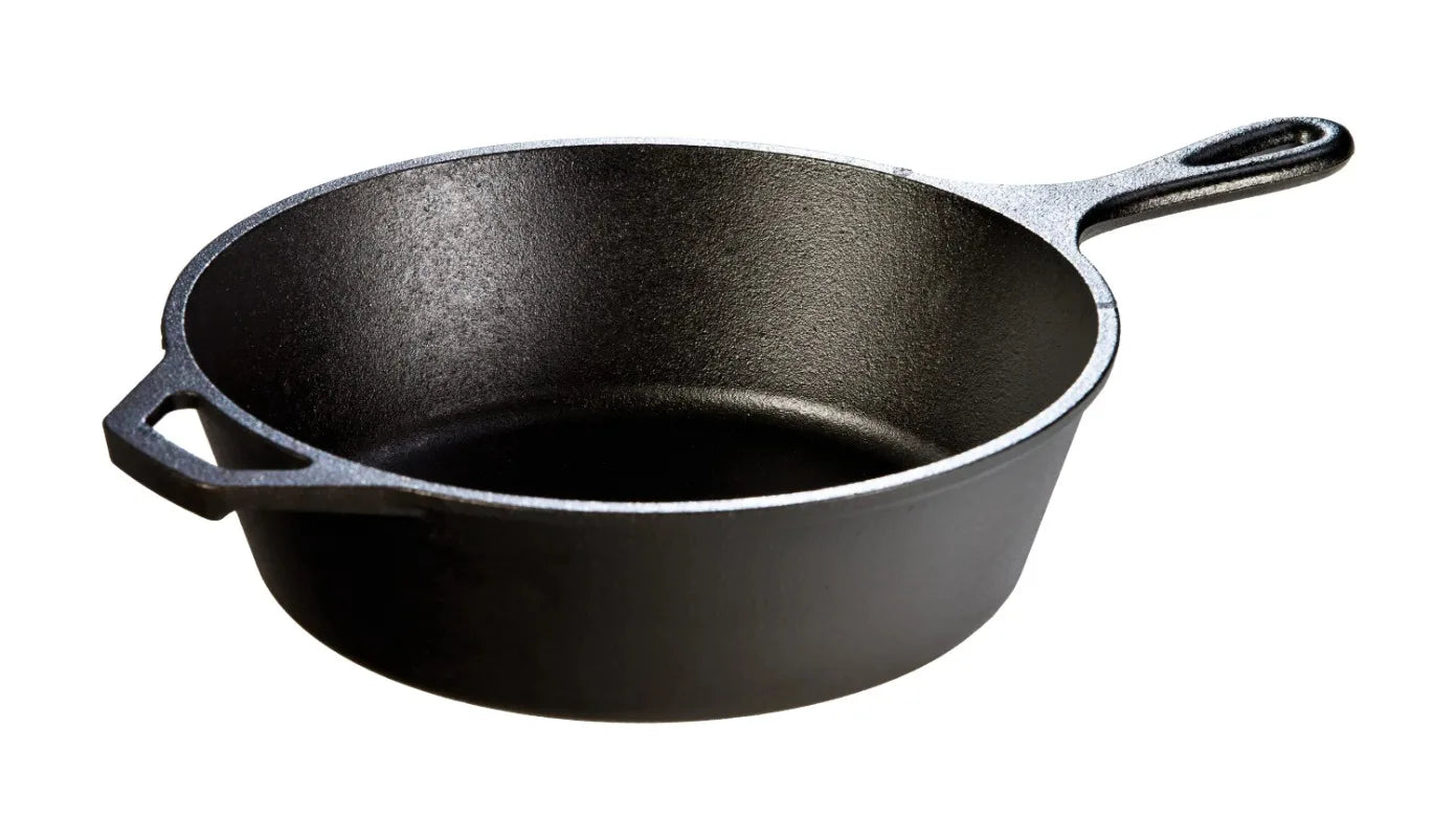 Vivolux | Lodge Gusseisen 10,25" / 3,2 Liter Gewürzte Tiefe Bratpfanne