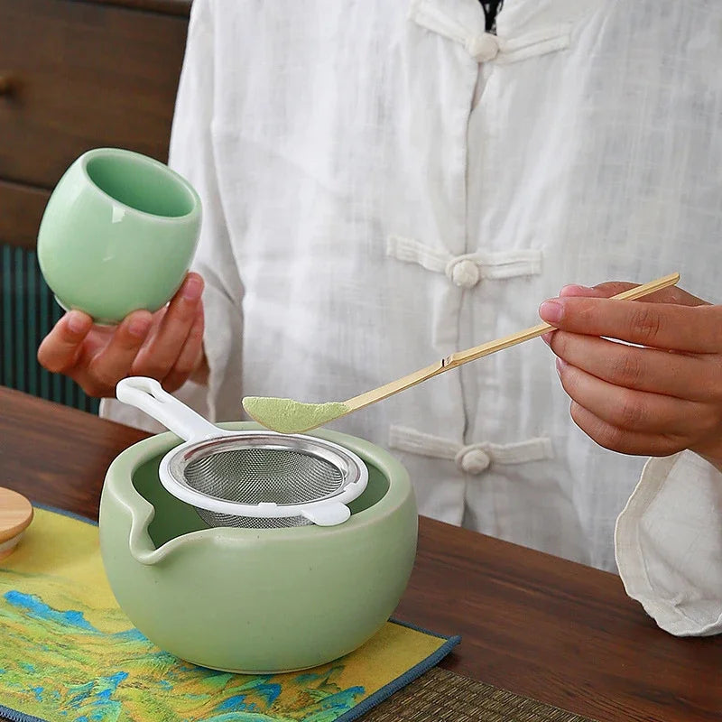 10-teiliges Japanisches Matcha-Set aus Bambus und Keramik – Komplettes Tee Zubehör für die Zeremonie im Teezubehör Shop-4