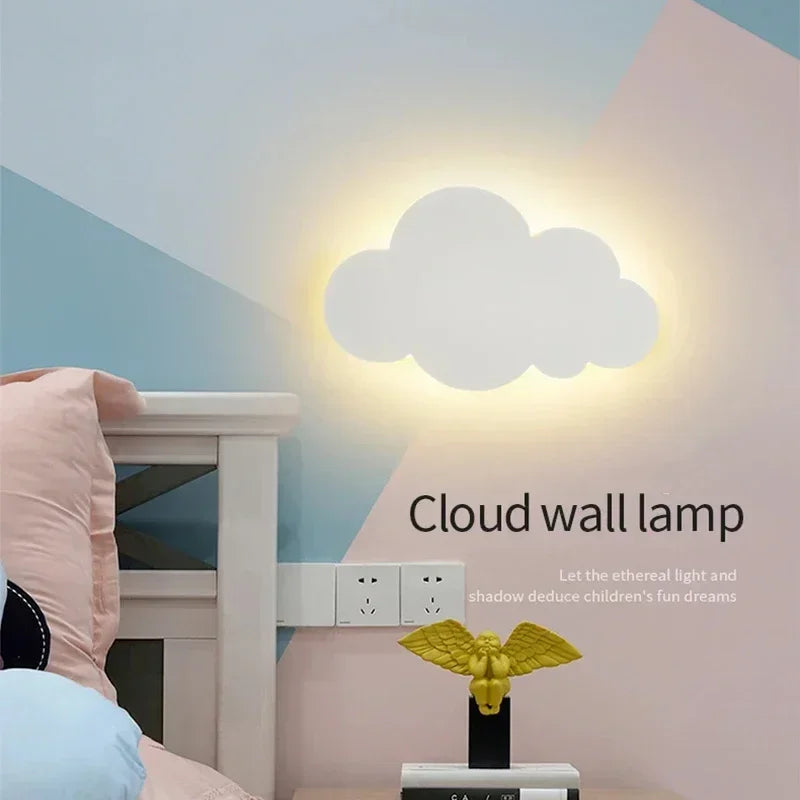 Vivolux | LED Cloud Wandlampe – 3-Farben-Dimmung Moderne Wandbeleuchtung für Schlafzimmer, Wohnzimmer und Babyzimmer Dekor