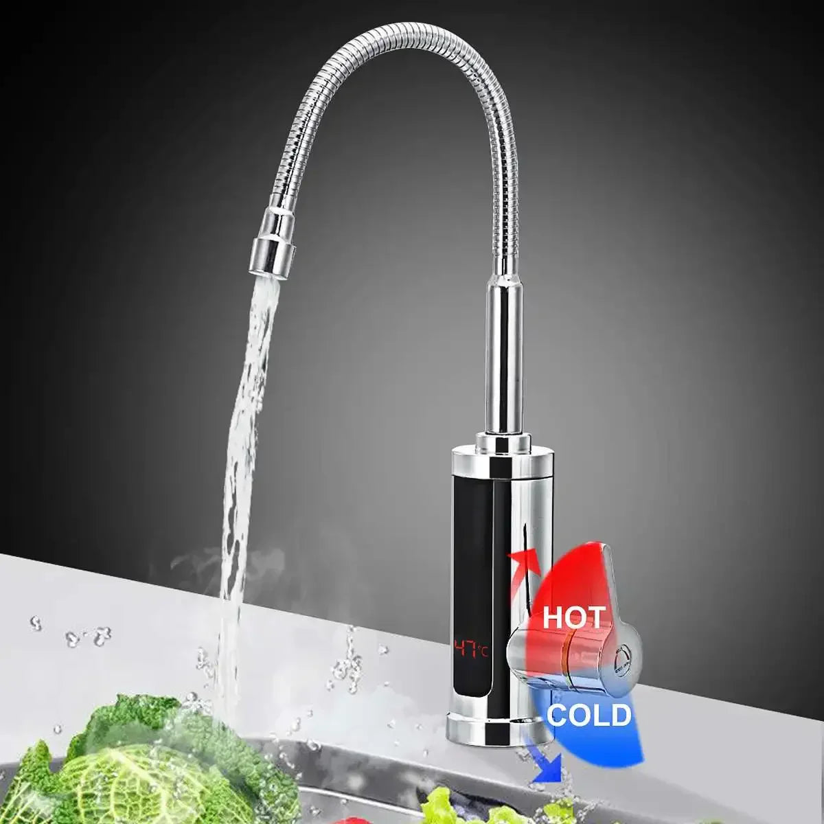 Vivolux | 3000W Elektrischer Küchenwasserhahn mit Sofort Warmwasser - FlowHeat