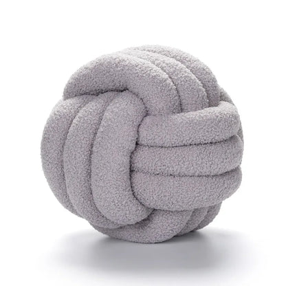 Vivolux | Gooi Kissen - Cozy - Handgeknoteter Ball - Lammfell