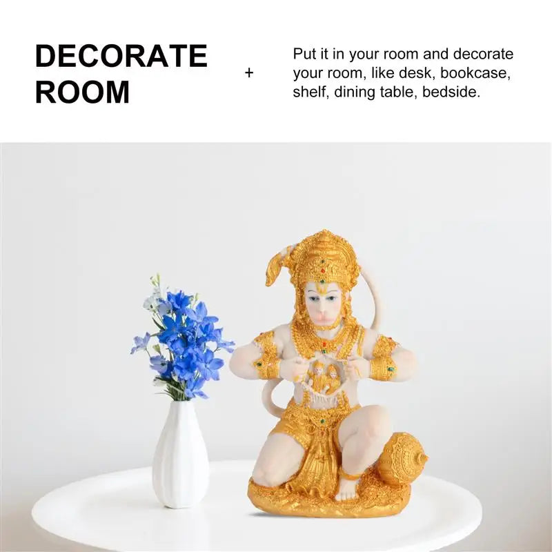 Vivolux | 1 Stück Hanuman Buddha Affengott Figurine Südostasiatischer Stil Heimskulptur Lord Hanuman Statue Buddha Figur Ornament