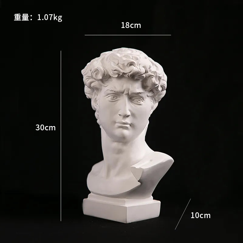 Vivolux | Europäische Wohnkultur David Kopf ResinStatuen Statuen Wohnkultur Moderne abstrakte Kunst Büste Skulptur Kunst Skizze Praxis