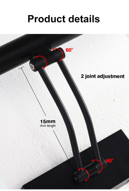 Vivolux | 80-100cm LED Wandlampe - Moderne schwarze/silberne Wandleuchte für das Badezimmer, innen montierte Bildleuchte