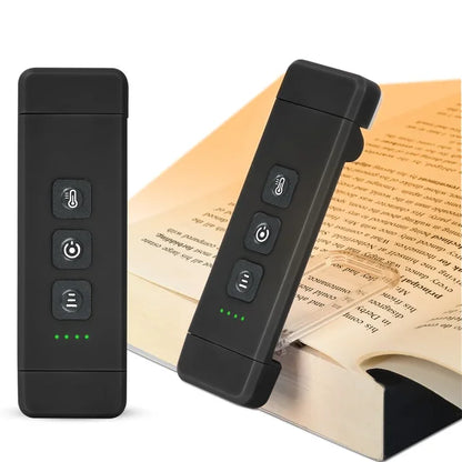 Vivolux | Clip-on Buchlicht, USB wiederaufladbares Leselicht mit Timer, tragbares LED-Lesezeichenlicht für Nachttisch & Schreibtisch