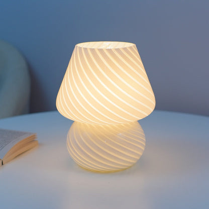 Vivolux | LED-Schreibtischlampe in Pilzform aus Glas