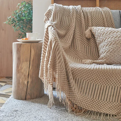 Vivolux | Nordic Style Dick Gestrickte Decke