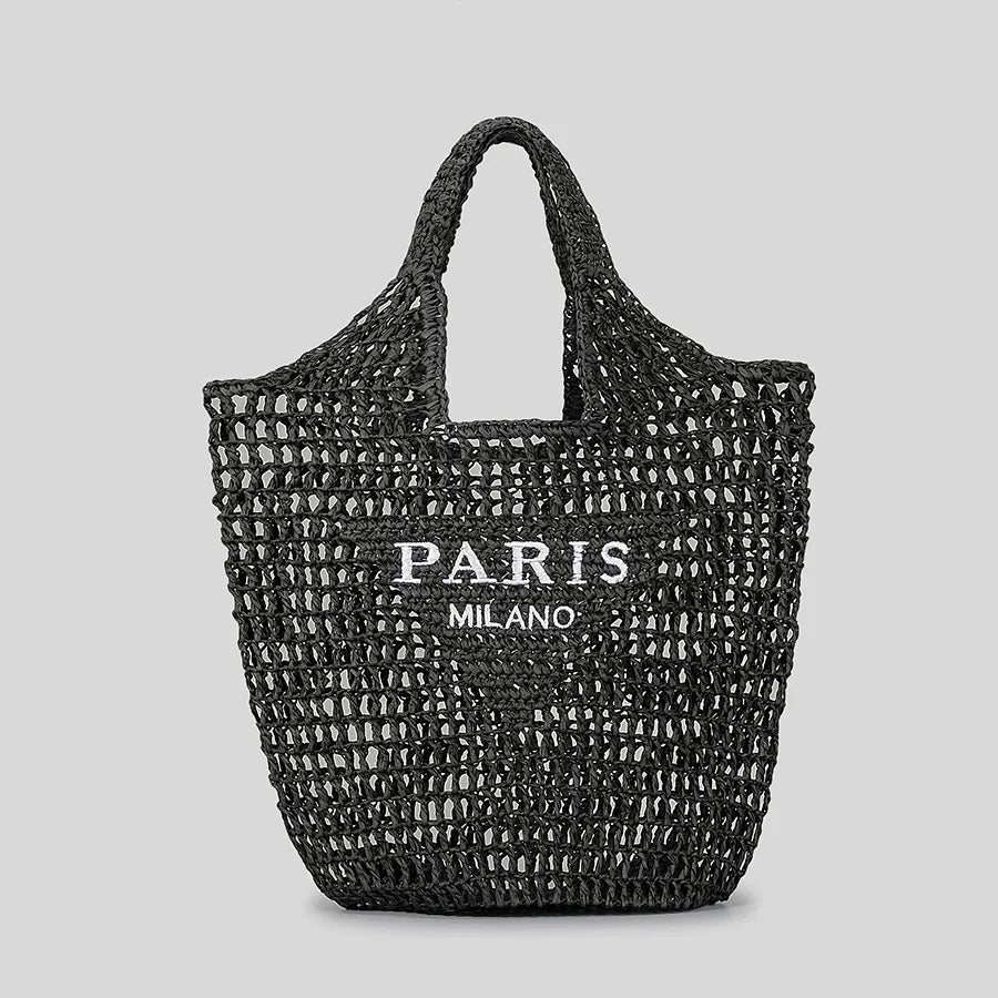 Vivolux | Netzstrohstrick-Strandtasche