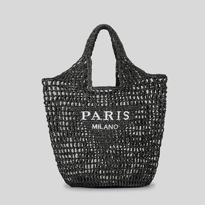 Vivolux | Netzstrohstrick-Strandtasche