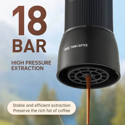 Vivolux | Tragbare Kaffeemaschine 18 Bar, Handdruckbetrieb, ZZUOM CM101, Kompakte Extraktion für Outdoor-Camping-Reise-Nutzung