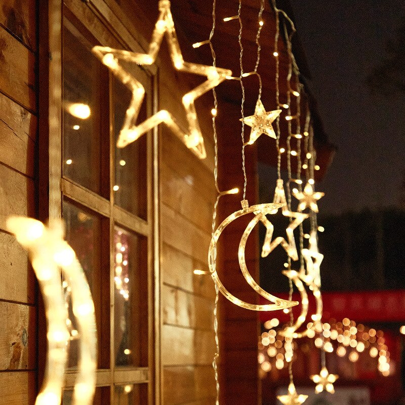 Vivolux | Solar Moon Star Lampe LED Lichterkette Dekoration