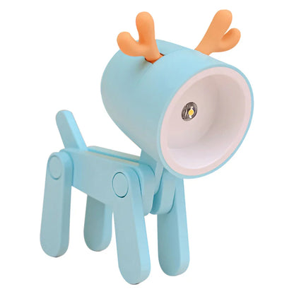 Vivolux | Süße LED-Nachtlampe - Mini-Hund, Hirsch, Dinosaurier Falt-Tischlampe für das Kinderzimmer