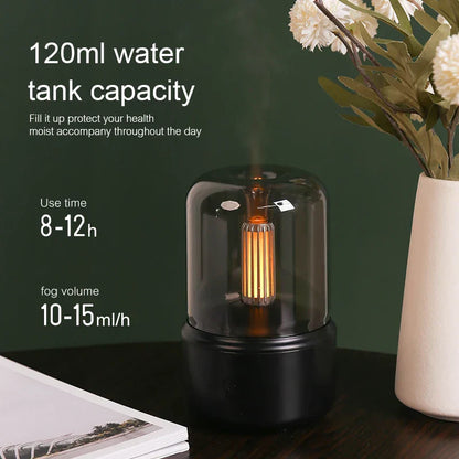 Vivolux | Retro Aroma Diffuser mit Nachtlicht - USB ätherischer Öl-Luftbefeuchter für Zuhause und Büro