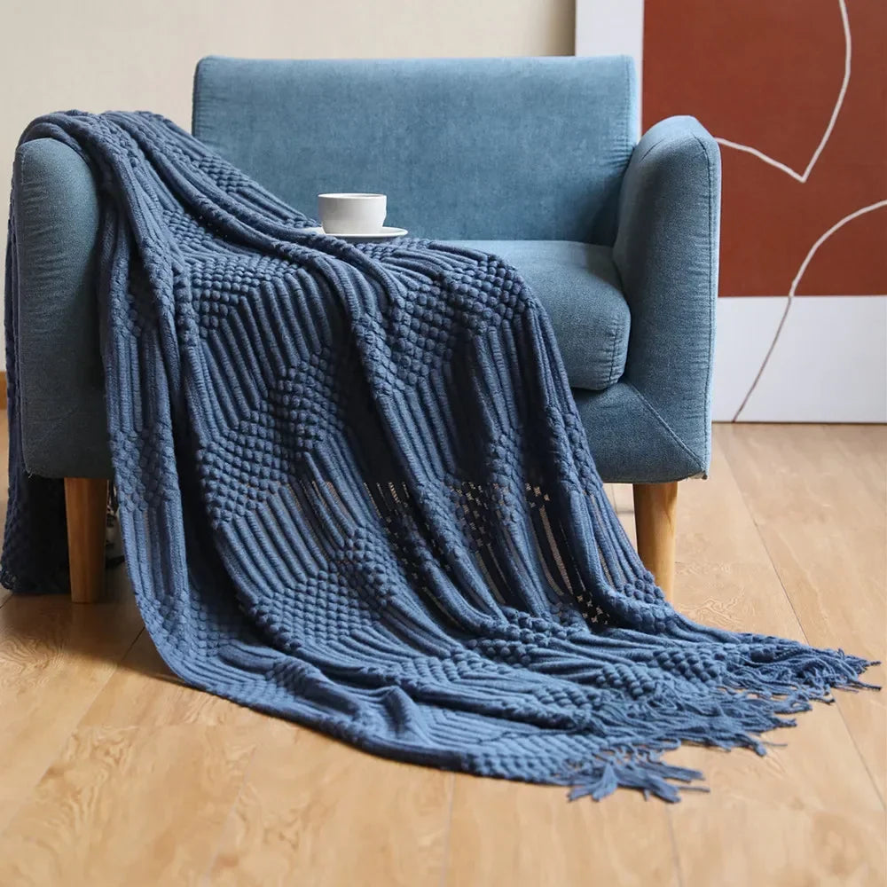 Vivolux | Nordic Style Dick Gestrickte Decke