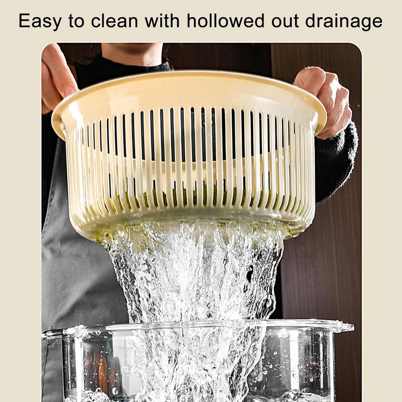 VIvolux | Manuelles Spin-Gemüse-Abtropfkorb