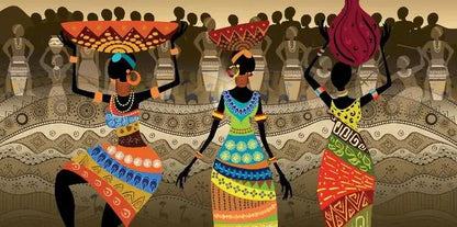 Vivolux | Große Größen Abstrakte Afrikanische Frau Leinwandmalerei
