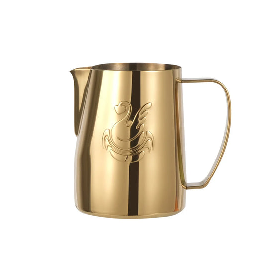 Vivolux | 600ml Edelstahl-Kaffeekanne Milchaufschäumer Tasse Sahnebereiter Espresso Latte Art Werkzeug Eleganter Schwan