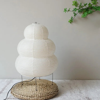 Vivolux | Japanische Wabi-Sabi-Stativstehlampe Schlafzimmer Nachttisch Wohnzimmer Esszimmer Studie Loft Dekor Schreibtischlampe Weiße Reispapier Tischlampe