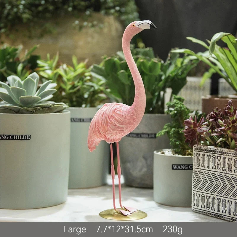 Vivolux | Nordic Flamingo Figurine Figure Statue Sculpture Living Room Office Wedding Party Ornaments Home Decor Decoration Accessories