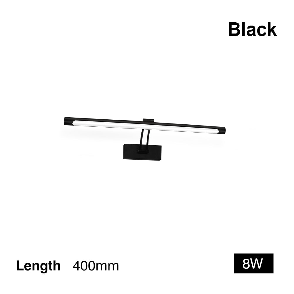 Vivolux | 80-100cm LED Wandlampe - Moderne schwarze/silberne Wandleuchte für das Badezimmer, innen montierte Bildleuchte