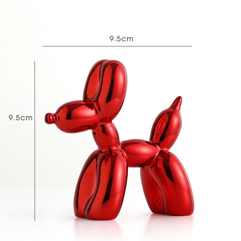 Vivolux | Ballonhund Skulptur, Ballon Kunst Statue, Mini Sammlerstück Figur, Wohnkultur, Harzfigur, Schreibtischaccessoires, Zimmerdekoration