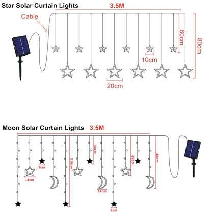 Vivolux | Solar Moon Star Lampe LED Lichterkette Dekoration