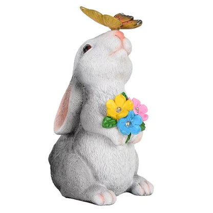 Vivolux | Schmetterling und Blumen Hase Gartenlicht