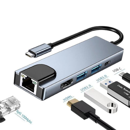 Vivolux | Thunderbolt 3 USB-C Hub mit HDMI, PD, SD/TF für MacBook Air M1 und iPad Pro