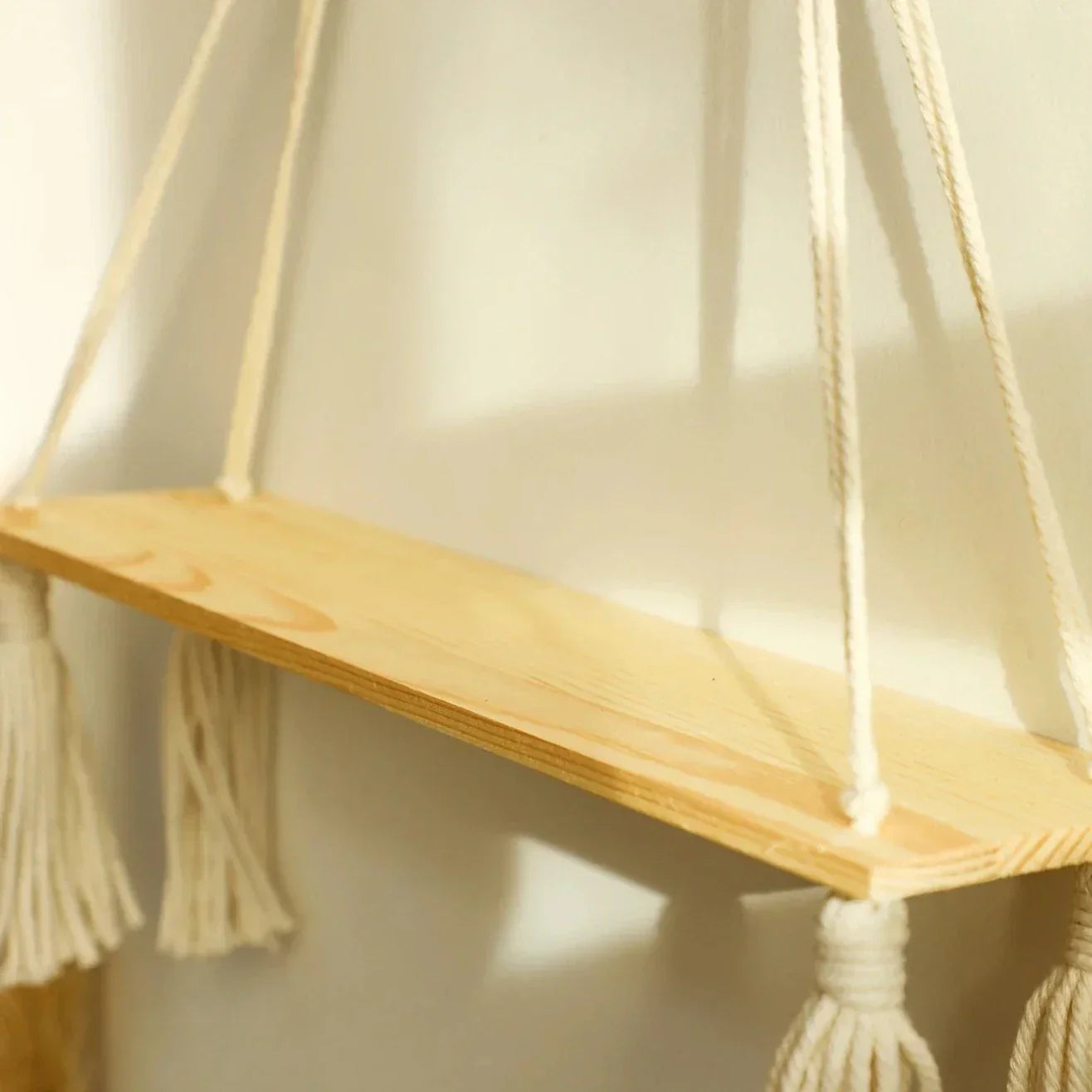 Vivolux | Wandregal – Holz – Hängeregale – Boho-Heimdekoration – Raumdekoration