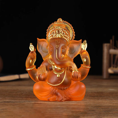 Vivolux | Seltene farbige semi-transparente Ganesh-Statuen für Glück in Ihrem Zuhause