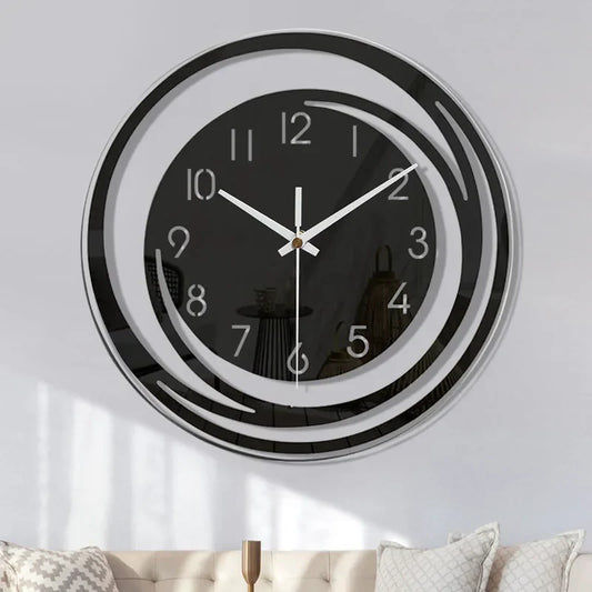 Vivolux | Acryl Wanduhr - Skandinavisches Design - Schwarz - Uhr