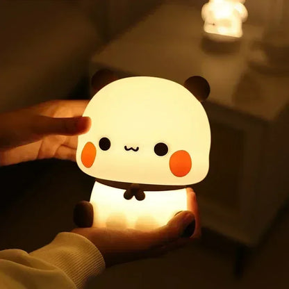 Vivolux | LED Nachtlicht Bär Panda Bubu und Dudu Lampe Niedliche Cartoon Nachtlichter Spielzeug Geschenke Tier Peripherie Schlafzimmer Dekorativ Wohnzimmer