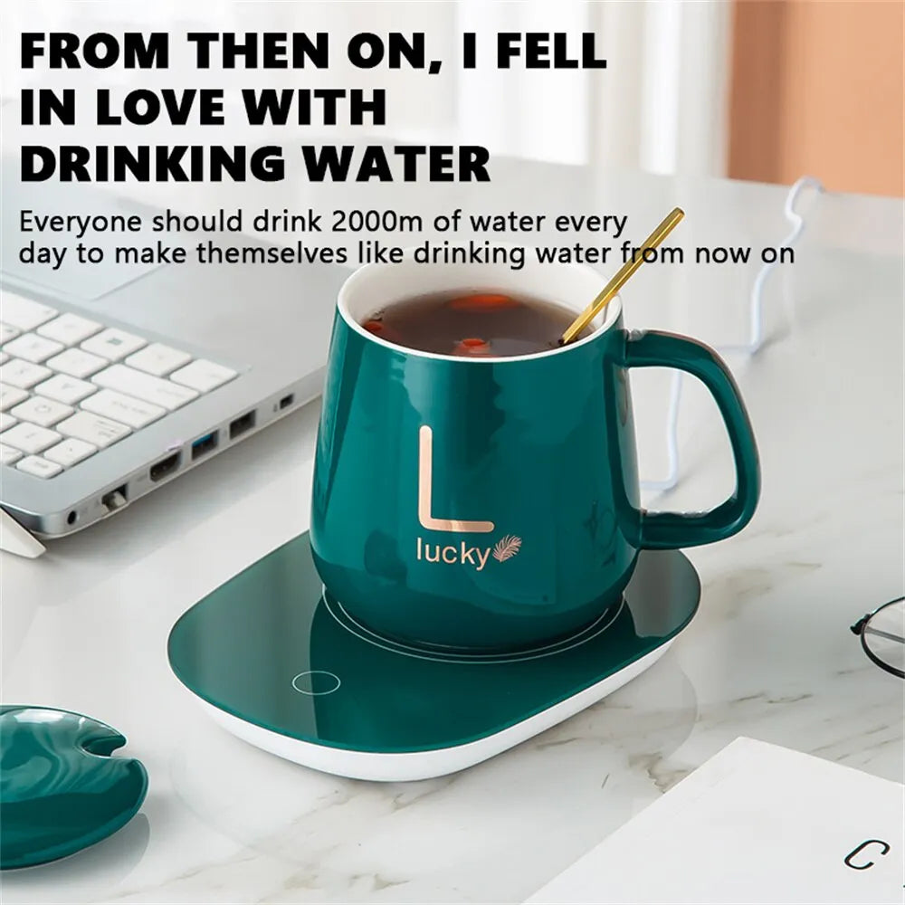 Smart Keramik Becher Heizung Tasse Untersetzer Wärmer Thermostat Kaffee Heizung Elektrische Becher Set Milch Tee Heizung Wasser Home Office Geschenk