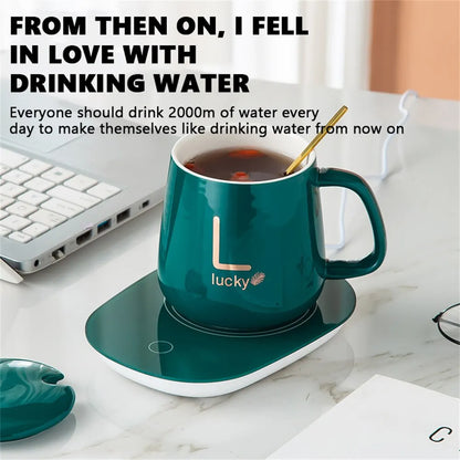 Smart Keramik Becher Heizung Tasse Untersetzer Wärmer Thermostat Kaffee Heizung Elektrische Becher Set Milch Tee Heizung Wasser Home Office Geschenk