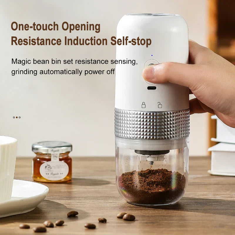 Vivolux | Elektrische Kaffeemühle Typ C USB Ladung Professionelle Keramik Mahlkern Kaffeebohnen Mühle Tragbare Kaffeemaschine Zubehör