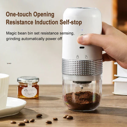 Vivolux | Elektrische Kaffeemühle Typ C USB Ladung Professionelle Keramik Mahlkern Kaffeebohnen Mühle Tragbare Kaffeemaschine Zubehör