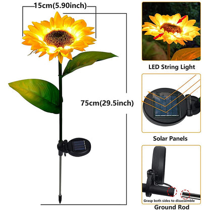 Vivolux | Solar-Sonnenblumen: Wasserdichte Gartenerfreude