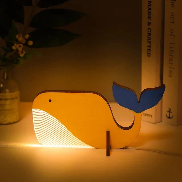 Vivolux | Charmante Holztiere LED Nachttischlampen
