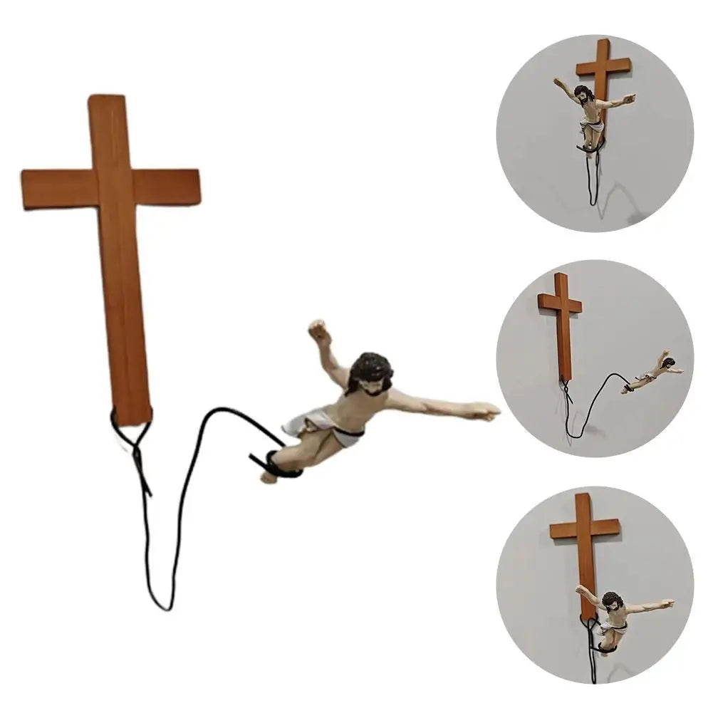 Vivolux | Bungee Jumping Jesus Easter Atmosphere Decorative Ornaments Christ Figure Religious Decorations Holiday Gifts Hanging Ornaments