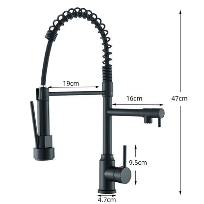 Vivolux | SpringFlow – Küchenarmatur mit Doppel-Auslauf