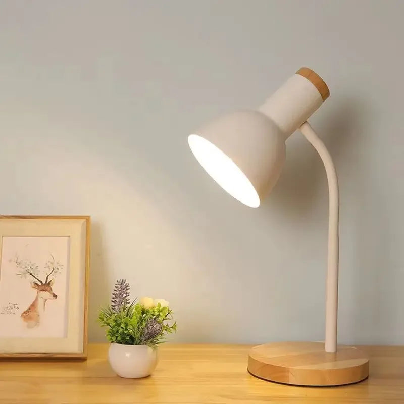 Vivolux | Herbst- und Winterbeleuchtung | Nordic Kreative Holzkunst Eisen LED Schreibtischlampe - Moxie