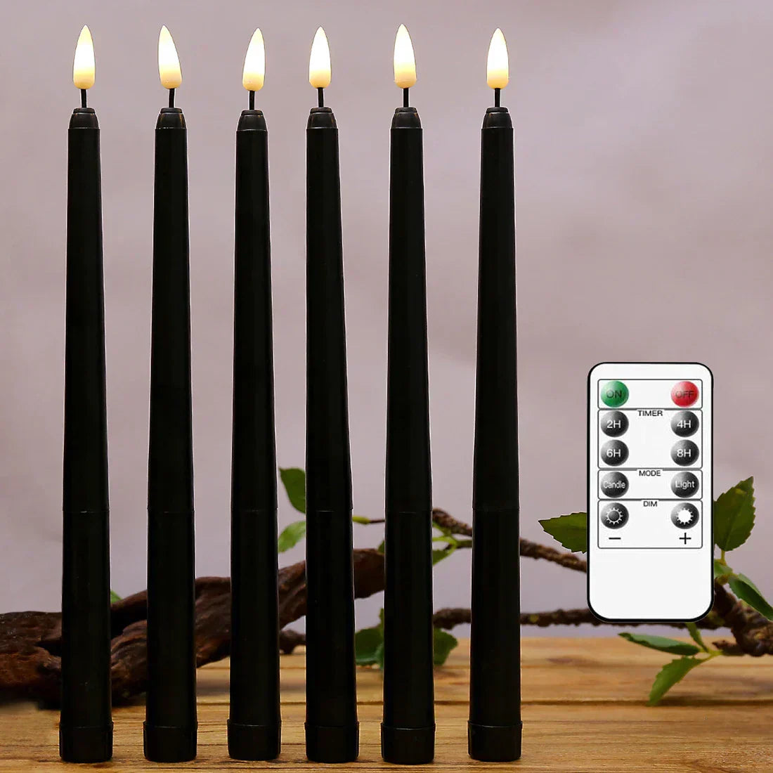 Vivolux | Frendorf - Schwarze LED-Teelichter ohne Flamme mit Fernbedienung für eine unvergessliche Atmosphäre