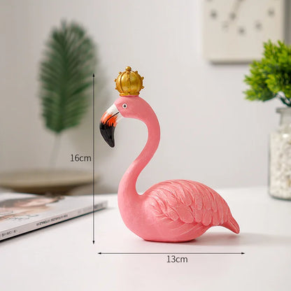 Vivolux | Nordic Flamingo Figurine Figure Statue Sculpture Living Room Office Wedding Party Ornaments Home Decor Decoration Accessories