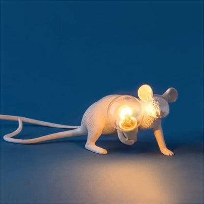 Vivolux | Moderne LED Tier Tischlampen: Harz Ratte, Katze und Eichhörnchen Nachtlichter