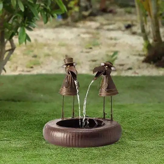 Vivolux | Tierfiguren | Bezaubernder Wasserfall-Brunnen für draußen